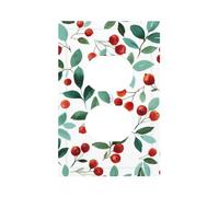 Mexpekil Petite plaque murale décorative pour interrupteur 1 interrupteur Motif baies rouges et feuilles vertes
