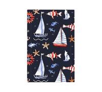 Mexpekil Phare Bateau Poisson Interrupteur Interrupteur 1 Gang Simple Blanc Plaque Murale Décorative pour Maison Bureau