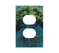 Mexpekil Plaque murale décorative pour interrupteur 1 interrupteur Motif arbre