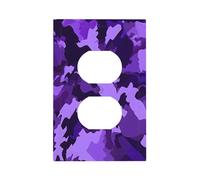 Mexpekil Plaque murale décorative pour interrupteur 1 interrupteur Motif camouflage Violet