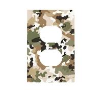 Mexpekil Plaque murale décorative pour interrupteur à 1 interrupteur Motif camouflage