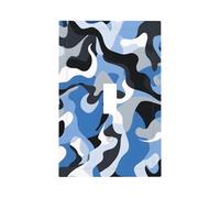 Mexpekil Plaque murale décorative pour interrupteur à bascule, motif camouflage bleu gris