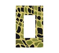 Mexpekil Plaque murale décorative pour interrupteur à bascule, motif girafe olive, pour la maison et le bureau