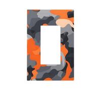 Mexpekil Plaque murale décorative pour interrupteur à bascule - Orange camouflage
