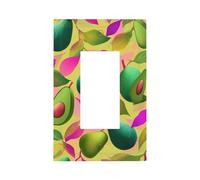 Mexpekil Plaque murale décorative pour interrupteur Motif branche d'avocats Rose