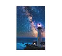 Mexpekil Plaque murale décorative pour interrupteur Motif phare de la galaxie de mer