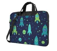 Mexpekil Sac à bandoulière étanche pour ordinateur portable avec sangle pour homme et femme, Bleu fusée spatiale, 13 Inch