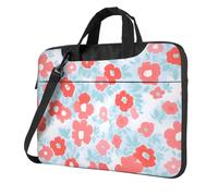 Mexpekil Sac à bandoulière étanche pour ordinateur portable avec sangle pour homme et femme, Petite fleur rose, 14 Inch