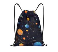 Mexpekil Sac à cordon en polyéthylène imperméable Motif planète étoilée, Planète étoilée Wave Point, M, Minimaliste