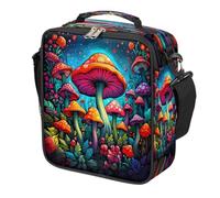 Mexpekil Sac à déjeuner coloré en forme de champignon de forêt pour enfants, garçons et filles, boîte à déjeuner carrée à isolation thermique, réutilisable pour l'école, le pique-nique, les voyages