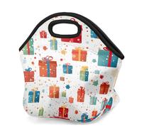 Mexpekil Sac à déjeuner en néoprène pour femmes, hommes, adultes, enfants, cadeaux de Noël, boîte à déjeuner isotherme, sac de pique-nique portable pour le travail, le camping