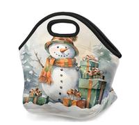 Mexpekil Sac à déjeuner en néoprène pour femmes, hommes, adultes, enfants, cadeaux d'hiver, boîte à déjeuner isotherme, sac de pique-nique portable pour le travail, le camping