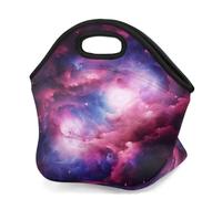 Mexpekil Sac à déjeuner isotherme en néoprène pour femmes, hommes, adultes, enfants, nébuleuse magique 3D, sac de pique-nique portable pour le travail et le camping