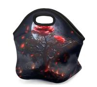 Mexpekil Sac à déjeuner isotherme en néoprène pour femmes, hommes, adultes, enfants, rose magique, lune, sac de pique-nique portable pour le travail, le camping