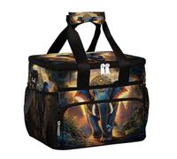 Mexpekil Sac à déjeuner isotherme réutilisable et étanche avec éléphants d'Afrique pour pique-nique, boîte à déjeuner, sac fourre-tout isotherme pour femmes, hommes, travail, camping, plage, bureau