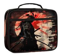 Mexpekil Sac à déjeuner pour enfants - Motif samouraï japonais - Sac fourre-tout isotherme réutilisable pour l'école, le pique-nique, le travail