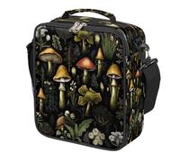 Mexpekil Sac à déjeuner vintage en forme de champignon pour enfants, garçons et filles, boîte à déjeuner carrée à isolation thermique, réutilisable pour l'école, le pique-nique, les voyages