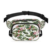 Mexpekil Sac banane classique Holly avec fermeture éclair bidirectionnelle imperméable et sangle réglable, Noir
