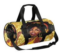 Mexpekil Sac de sport avec compartiment à chaussures, étanche, belle femme écoutant de la musique avec écouteurs, sac à dos de voyage pour fitness, gym, week-end, Belle femme écoutant de la musique