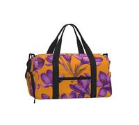 Mexpekil Sac de sport avec compartiment à chaussures étanche Grand sac fourre-tout de voyage, Crocus Safran Violet, One Size, Classique