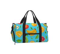 Mexpekil Sac de sport avec compartiment à chaussures étanche Grand sac fourre-tout de voyage, Dessin animé fruit coloré, One Size, Classique