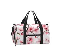 Mexpekil Sac de sport avec compartiment à chaussures étanche Grand sac fourre-tout de voyage, Fleurs de cerisier du Japon Rose, One Size, Classique