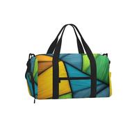 Mexpekil Sac de sport avec compartiment à chaussures étanche Grand sac fourre-tout de voyage, Formes géométriques colorées, One Size, Classique