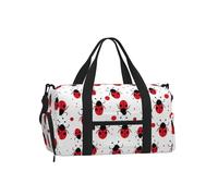 Mexpekil Sac de sport avec compartiment à chaussures étanche Grand sac fourre-tout de voyage, Motif coccinelle rouge, One Size, Classique