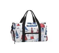 Mexpekil Sac de sport avec compartiment à chaussures étanche Grand sac fourre-tout de voyage, Phares navires, One Size, Classique