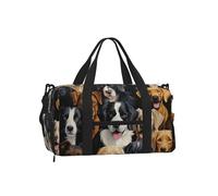 Mexpekil Sac de sport avec compartiment à chaussures étanche Grand sac fourre-tout de voyage, Race de chiens, One Size, Classique