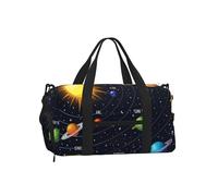 Mexpekil Sac de sport avec compartiment à chaussures étanche Grand sac fourre-tout de voyage, Système solaire., One Size, Classique