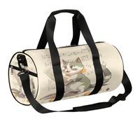 Mexpekil Sac de sport avec compartiment à chaussures, étanche, sac à dos de voyage, pour la lecture, le journal, le fitness, la gym, les voyages en week-end, Chat Lecture Journal Vintage