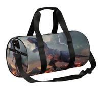 Mexpekil Sac de sport avec compartiment à chaussures, imperméable, motif dinosaures dans la forêt, thème science-fiction, sac à dos de voyage, pour fitness, gym, week-end, Dinosaures dans la forêt