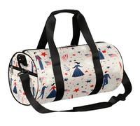 Mexpekil Sac de sport avec compartiment à chaussures, imperméable, motif drapeau des personnes, jour de l'indépendance, patriotisme, sac à dos de voyage pour fitness, gym, week-end, Drapeau People