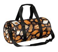 Mexpekil Sac de sport avec compartiment à chaussures, sac à dos de voyage imperméable pour fitness, gym, week-end, voyage, Pain Fleur Blé