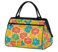 Mexpekil Sac de sport coloré en forme de tranches d'agrumes et de pomelo, grand sac fourre-tout imperméable pour voyage, voyage, voyage, voyage, voyage, camping, danse, yoga, football, natation