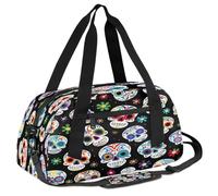 Mexpekil Sac de sport coloré mexicain motif crâne de sucre pour enfants, garçons, filles, adolescents, voyage, sport, sac fourre-tout, pour la nuit, le week-end, la danse