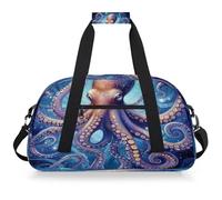 Mexpekil Sac de sport de voyage pour filles et garçons, sac à main étanche pour le sport, la danse, l'école, Poulpe