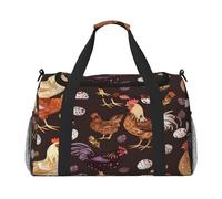 Mexpekil Sac de sport en forme d'œuf de poule pour homme et femme, multicolore, 19.7x10.2x13 in, Sac de voyage