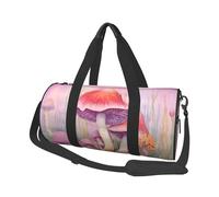 Mexpekil Sac de sport pliable - Sac de voyage imperméable pour femme et homme - Grand sac de week-end, Mignon champignon rose, Taille unique