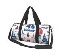 Mexpekil Sac de sport pliable - Sac de voyage imperméable pour femme et homme - Grand sac de week-end pour le sport et la danse, Phares navires, Taille unique