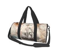 Mexpekil Sac de sport pliable - Sac de voyage imperméable pour femme et homme - Grand sac de week-end pour le sport et la danse, Boussole pour navires nautiques, Taille unique
