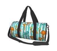 Mexpekil Sac de sport pliable - Sac de voyage imperméable pour femme et homme - Grand sac de week-end pour le sport et la danse, Rayures méduses, Taille unique