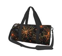 Mexpekil Sac de sport pliable - Sac de voyage imperméable pour femme et homme - Grand sac de week-end pour le sport et la danse, Toile d'araignée orange, Taille unique