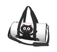Mexpekil Sac de sport pliable - Sac de voyage imperméable pour femme et homme - Grand sac de week-end pour le sport et la danse, Chat noir suspendu, Taille unique