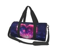 Mexpekil Sac de sport pliable - Sac de voyage imperméable pour femme et homme - Grand sac de week-end pour le sport et la danse, Galaxy Heart Love, Taille unique