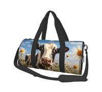 Mexpekil Sac de sport pliable - Sac de voyage imperméable pour femme et homme - Grand sac de week-end pour le sport et la danse, Daisy Cow, Taille unique