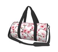 Mexpekil Sac de sport pliable - Sac de voyage imperméable pour femme et homme - Grand sac de week-end pour le sport et la danse, Fleurs de cerisier du Japon Rose, Taille unique
