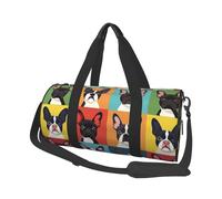 Mexpekil Sac de sport pliable - Sac de voyage imperméable pour femme et homme - Grand sac de week-end pour le sport et la danse, Visages de chien terrier, Taille unique