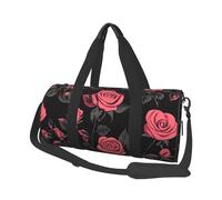 Mexpekil Sac de sport pliable - Sac de voyage - Sac de voyage étanche - Sac de sport - Sac de danse - Sac de week-end - Sac de nuit, Rose noire, Taille unique